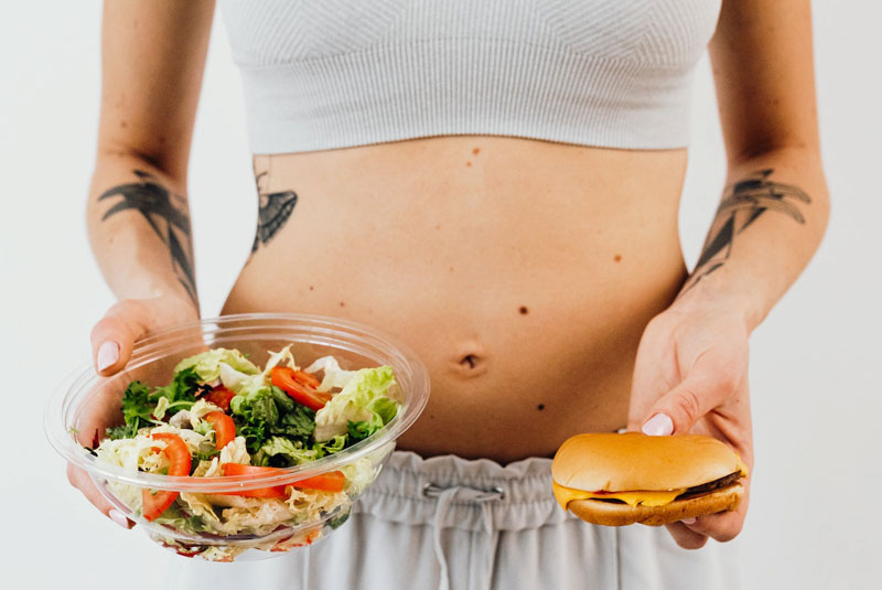 eat stop eat FAQs-fast food vs real food-salad-burger